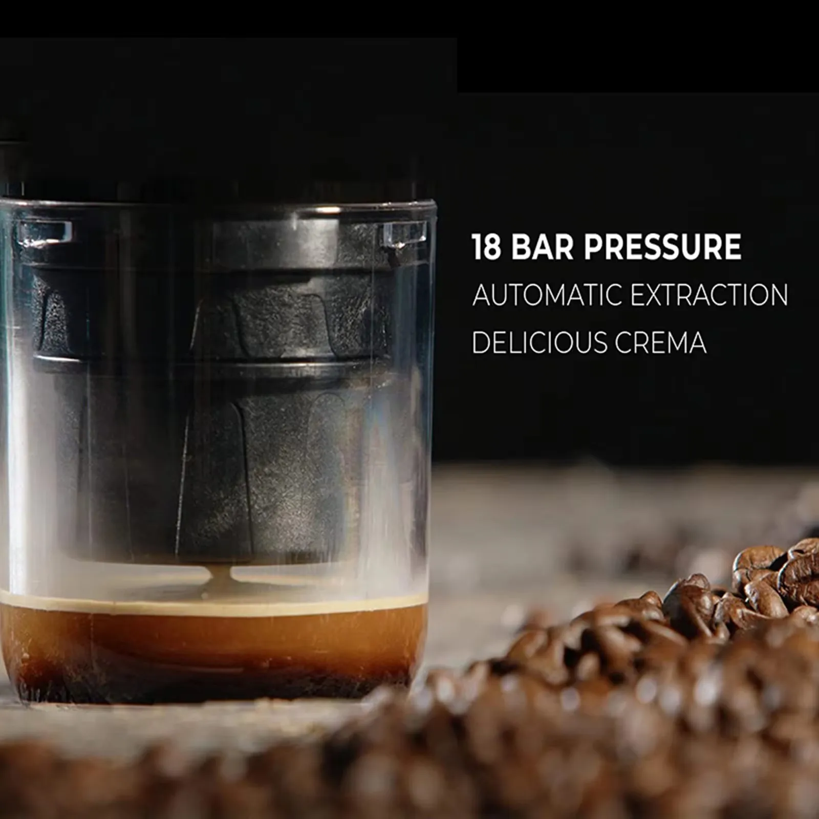 Houselin Portable 20 Bar Electric Espresso Machine, Self-Heats in 3-4 Mins, Compatible with NS Capsules & Ground Coffee 3
