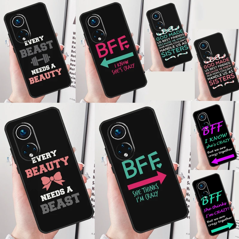 Bff Best Friends Coppia Lover Case Per Honor X8 X6 X7 X9 X8A X9A X7A X6A 50 70 90 Lite 8X 9X Honor Magic 5 Lite Pro Cover
