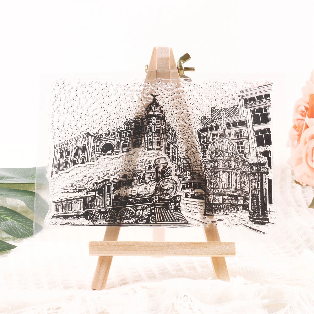 City Street Series Clear Silicone Stamps Journal Handbook DIY Scrapbooking Decoration Collage Craft Aesthetic Stamps Rubber