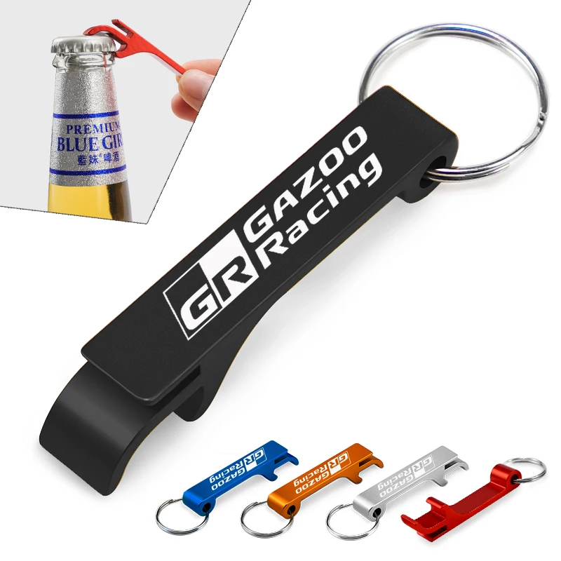 Car Emblem Beer Bottle Opener Portachiavi Portachiavi In Metallo Ciondolo Per Toyota Gr Gazoo Racing Supra Corolla Parts Sport 86 Grmn Yaris