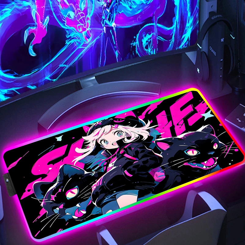 슈퍼 흡수성 및 방수 변기 패드, 강아지 강아지 훈련 매트, 100 개 10 RGB 마우스 매트 여아용 대형 게임용 마우스 패드, 귀여운 고양이 멋진 마우스 패드, 게이머 키보드 매트, LED 게임 발광 테이블 매트, XXL