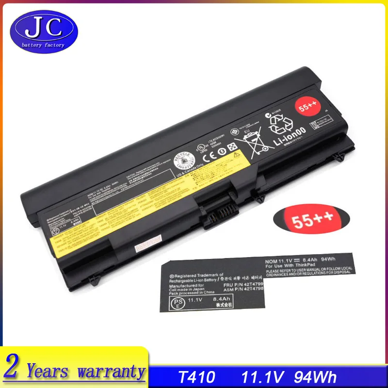 Jcljf Nuova Batteria 42 T4799 42 T4798 Per Lenovo Thinkpad E40 E50 E420 E520 T430 T420 T410 Sl410K Sl510 T510 W510 E520 L410 L512
