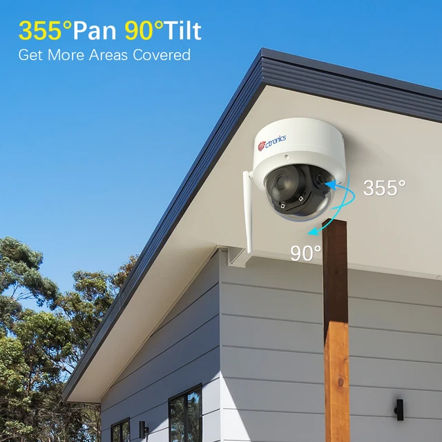 Ctronics 5MP 4MP Wifi Camera Ceiling Mount 360 PTZ 2 Way Audio Human Detection Auto Tracking CCTV Indoor Outdoor Night Vision 2
