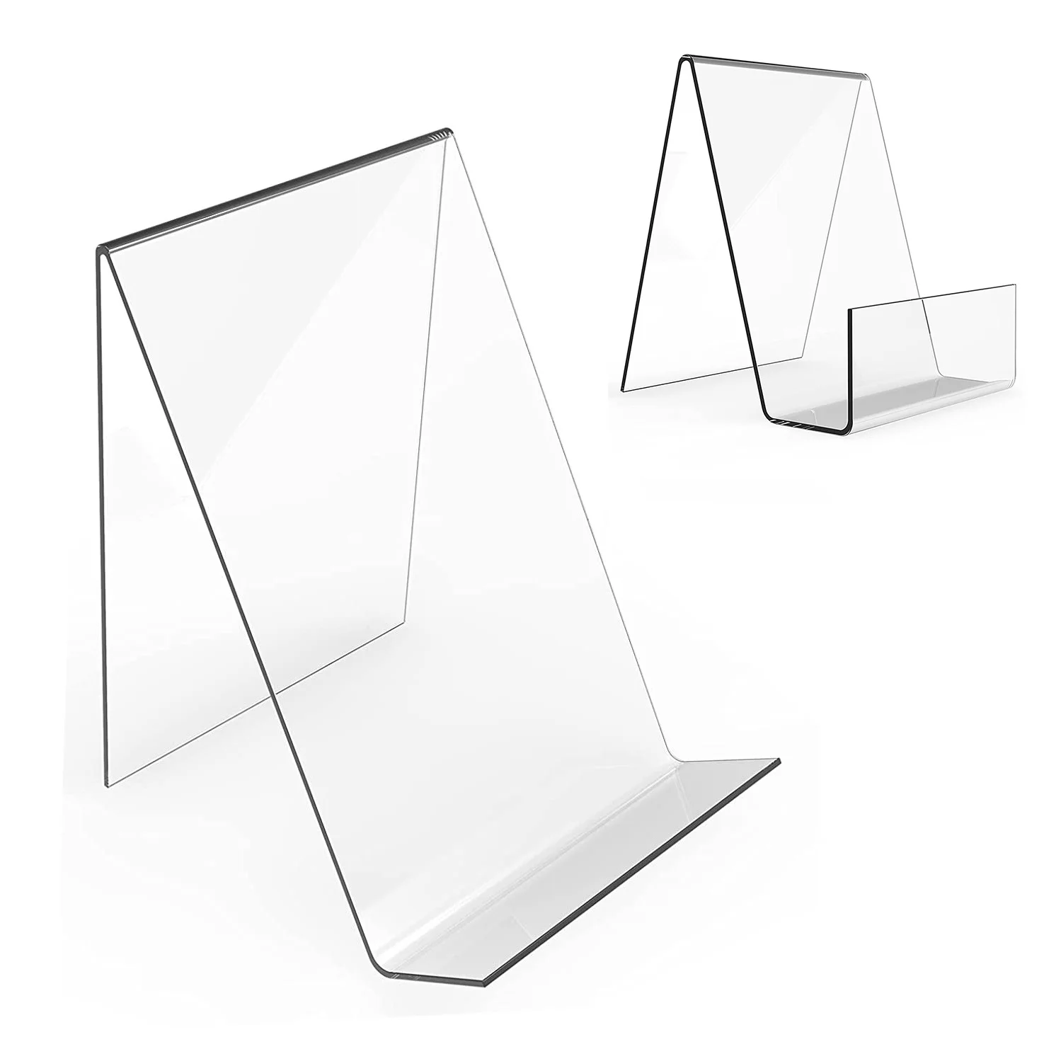 

5/10PC Transparent Acrylic Book Stand Display Rack Bookshelf Album Mall Library Desktop Book Holder Bracket Mobile Phone Bracket