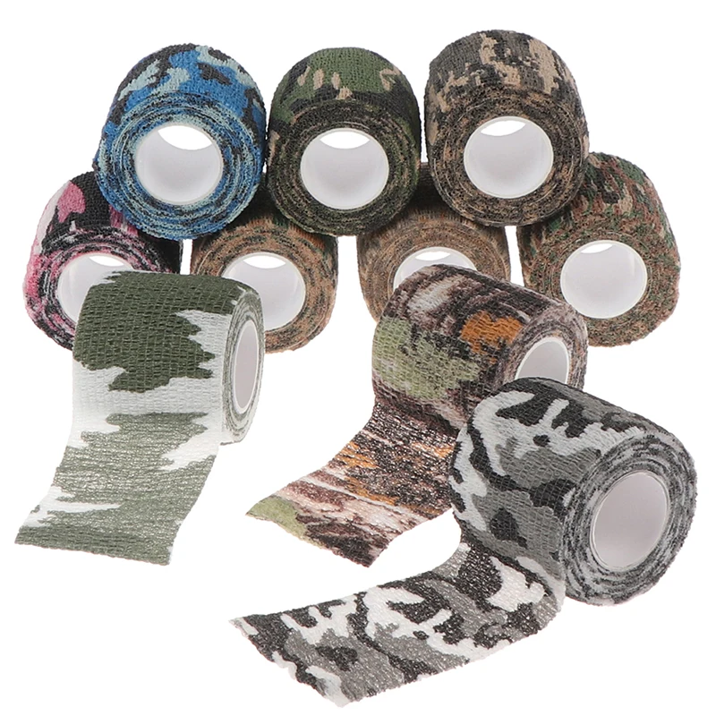 

4.5M Camouflage Elastic Wrap Tape Ankle Knee Finger Arm Bandage Self Adhesive Sports Protector New