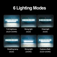 Nouveau USB charge vtt phare vélo lumière LED étanche cyclisme lampe lampe de poche cyclisme klaxon vélo lumière avant lumière vélo 2