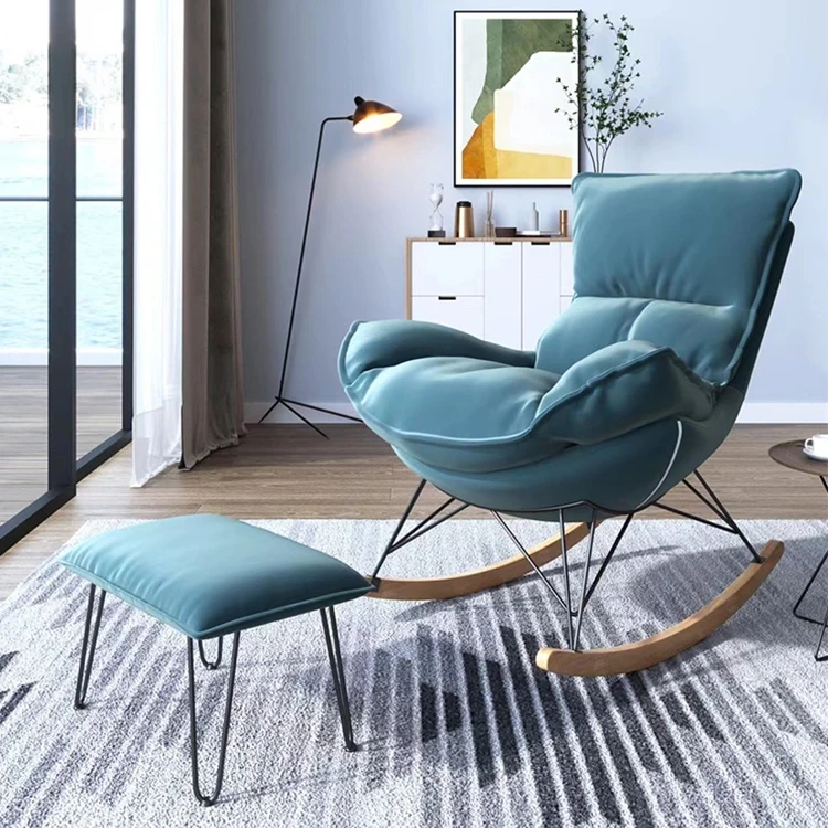  Silla mecedora individual, moderna silla para dormitorio, silla  de salón para adultos para sala de estar/balcón (color : estilo 3) : Hogar  y Cocina