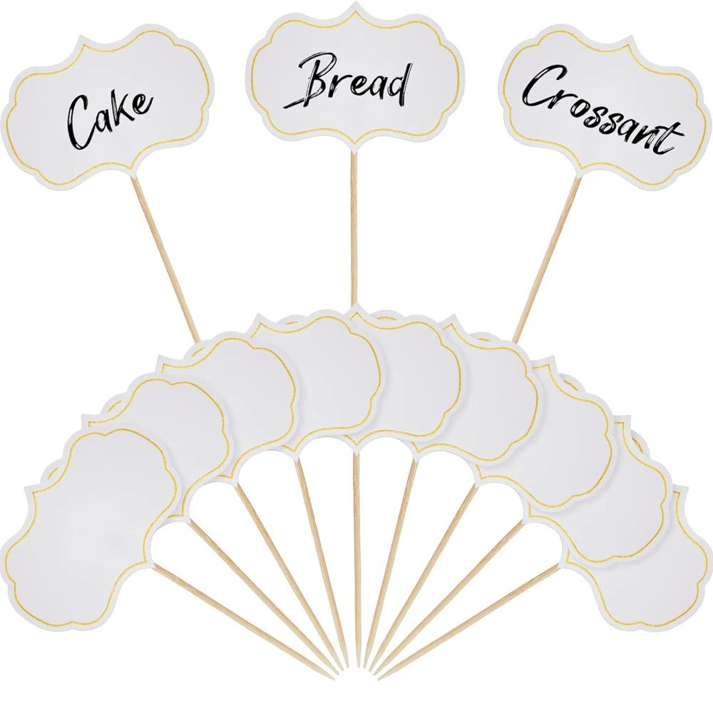50Mini Blackboard Cardboard Cake Decoration Creative Cake Cards Information Tagger for Deli Food Label Baking Decoration Supplie