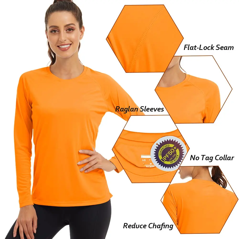 TACVASEN UPF 50+ Sun/Skin Protection Quick Dry T-Shirts Womens Long Sleeve Outdoor Performance Tee Shirts Summer Casual278_voghion.com