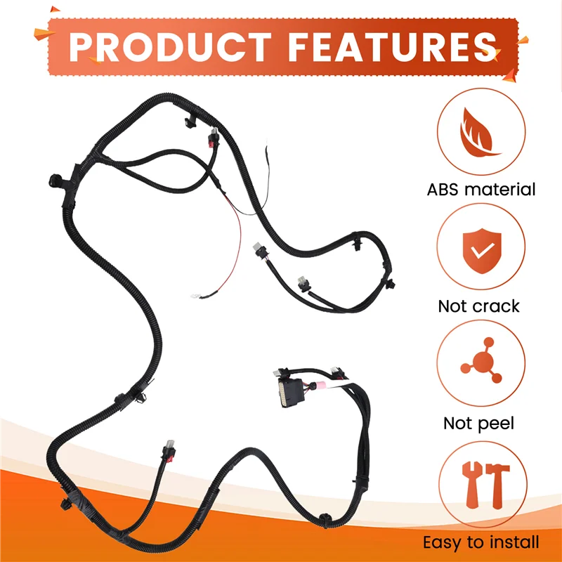 ABQB-테슬라 모델 Y 2020-2024 안개등이 없는 앞 범퍼 배선 하네스 1489045-01-D