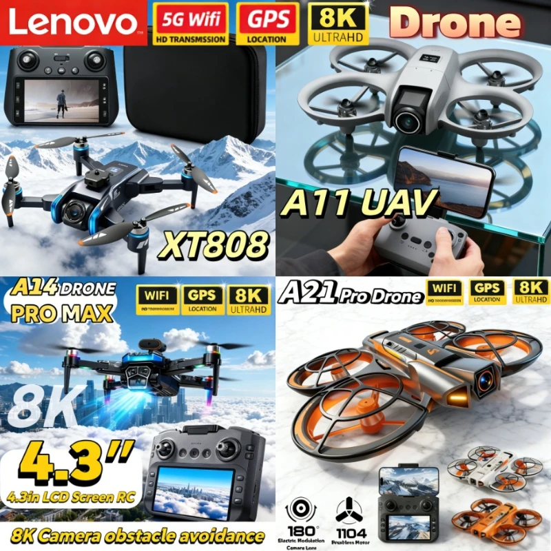 Drone A11 4K/8K, A14 4K/8K, A21 4K/8K – Caméra HD, WiFi, Plieur