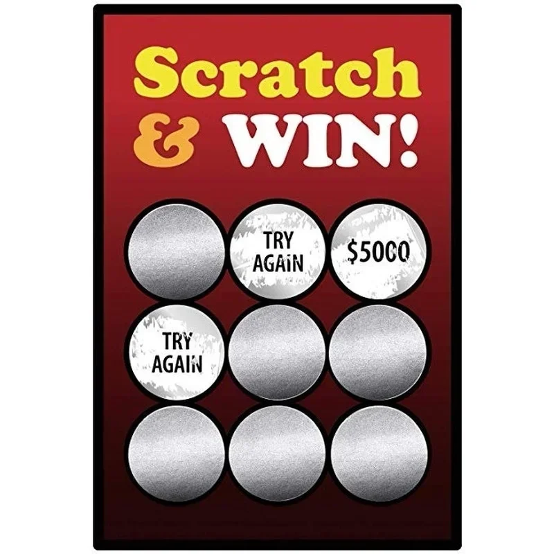 300pcs/roll Round Silver Scratch Off Stickers 1 Inch Labels for Party Activity Favors Stationery