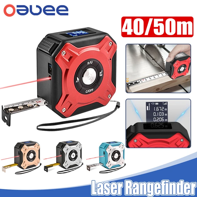 Distancemètre à ruban laser, mesure laser Télémètre numérique, Roulette  électronique numérique Règle à ruban en acier inoxydable de 5m - AliExpress