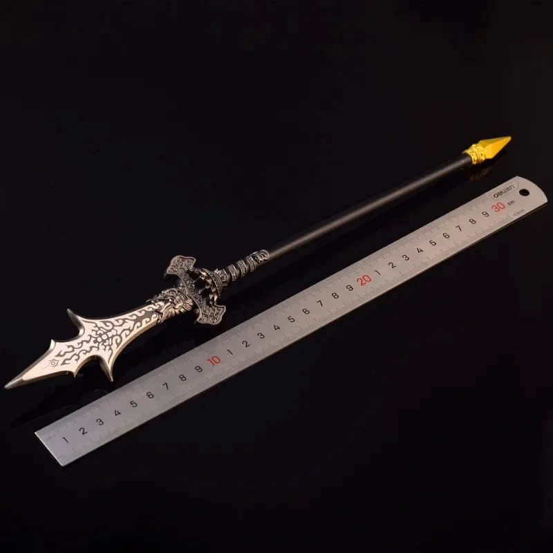 35cm Three Pointed Double Edged Blade Black Myth: WuKong Game Peripheral God Erlang Weapon Ornaments Desktop Display Gift Toy 5