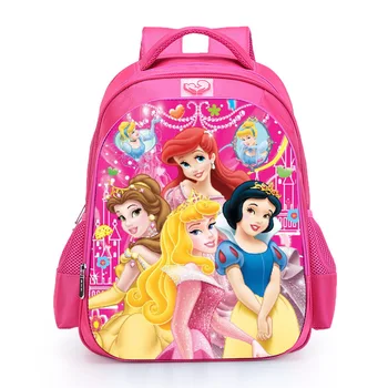 16 inch Girls School Bags Princess Cartoon Schoolbags Pink Backpack kids Cartoon Primary Bookbag Kids Mochila Infantil 1