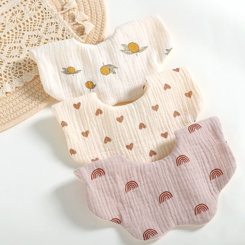 Bavaglini 6 strati garza mussola bambino bambini Bandana alimentazione Burp panno morbido neonato Saliva asciugamano neonata ragazzo accessori