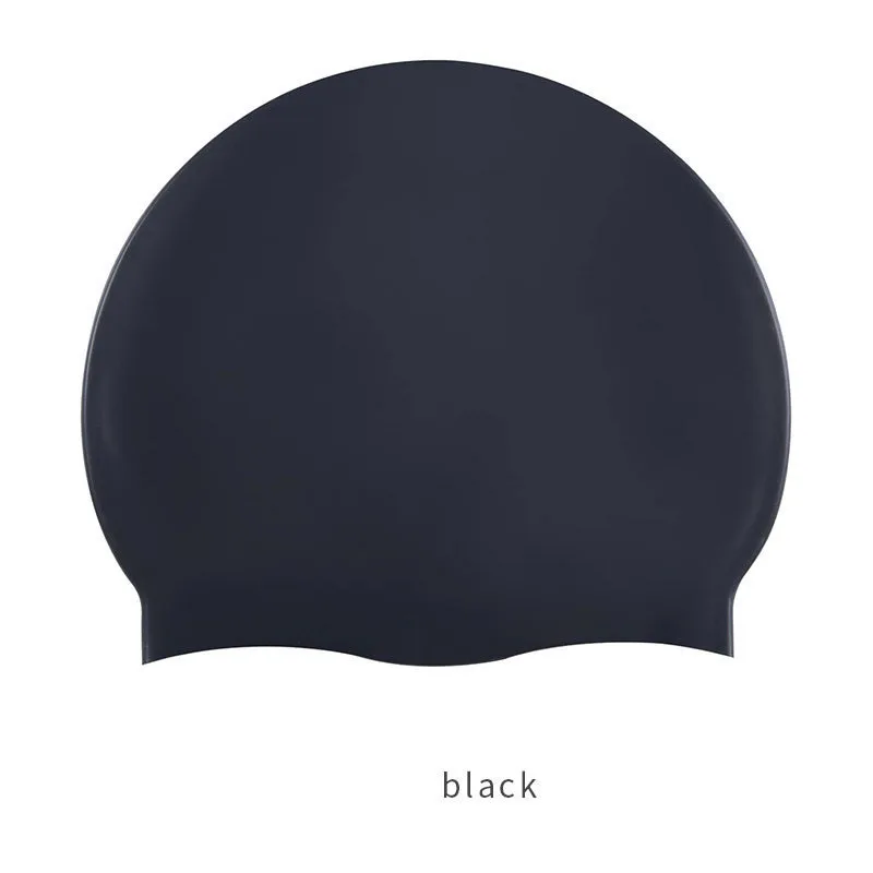 Equipment Silicone swimming cap Fresh high stretch silicone swimming cap Adult unisexual solid color swimming