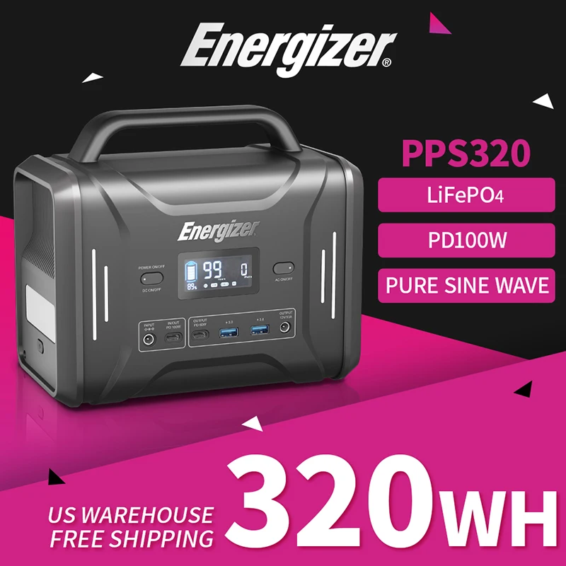 POWERWIN PPS320 Solar Generator 320Wh/300W 100Ah Energizer Portable