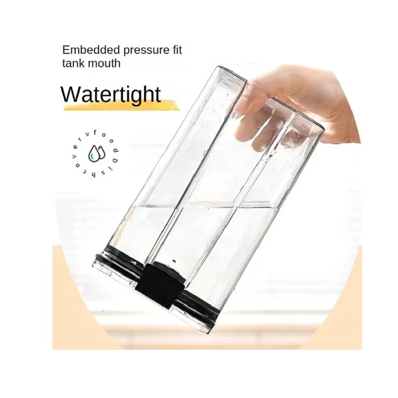 Transparent Square Storage Tank - Thick Sealed Dried Fruit  Grain Container 46070095013001800ml