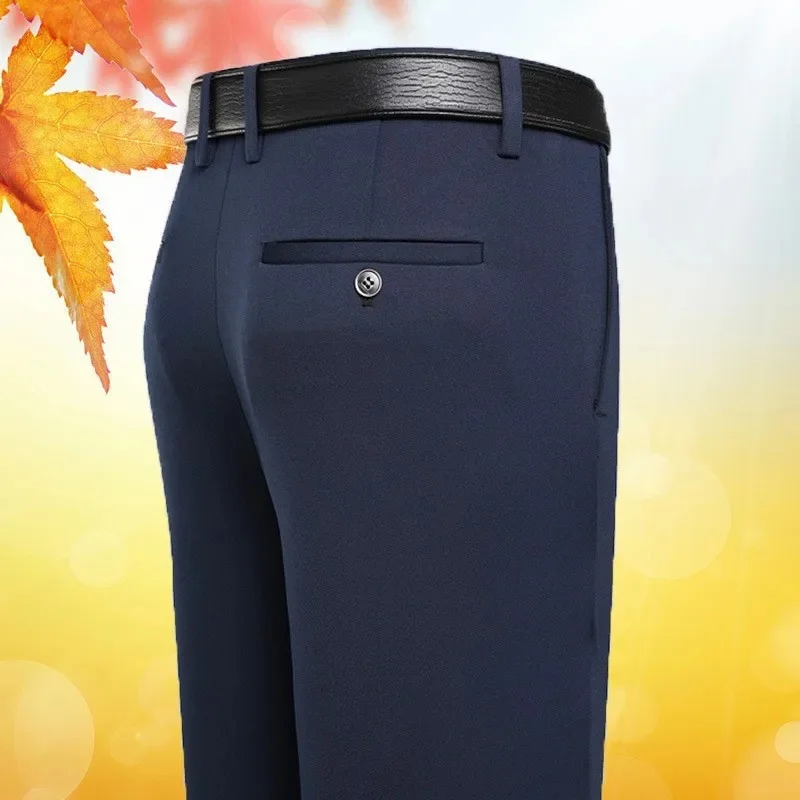 Autumn and Winter thick four-sided elastic Royal Blue