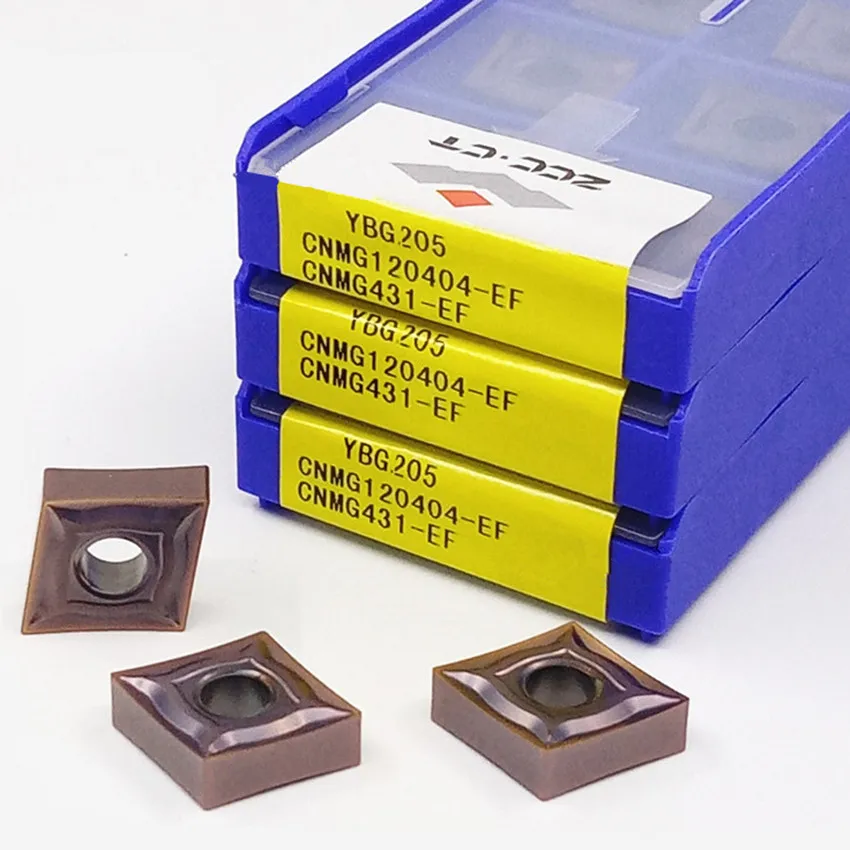 

CNMG120404-EF YBG205/CNMG120408-EF YBG205/CNMG120412-EF YBG205 ZCC.CT CNC carbide inserts For Stainless steel M20-M40 10pcs/box