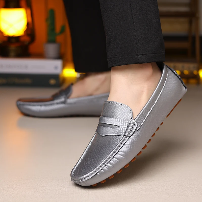 MAEDEF Shoes for Men Luxury Wedding Party Breathable Slip on Driving Shoes High Quality Outdoor Casual Flats Shoes Male Loafers
