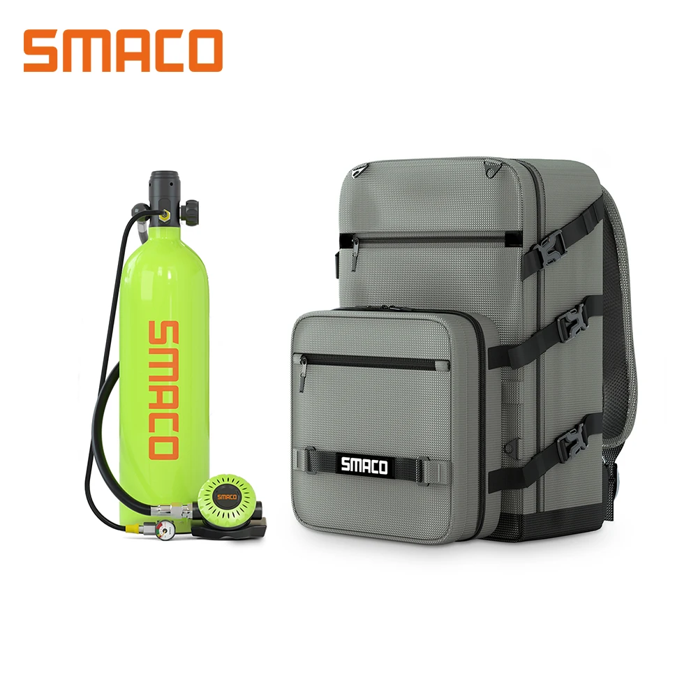 SMACO Portable Diving Tank Reusable Scuba Pony Bottle Backup Mini Scuba Diving Tank Air Cylinder Underwater Exploration Rescue backup