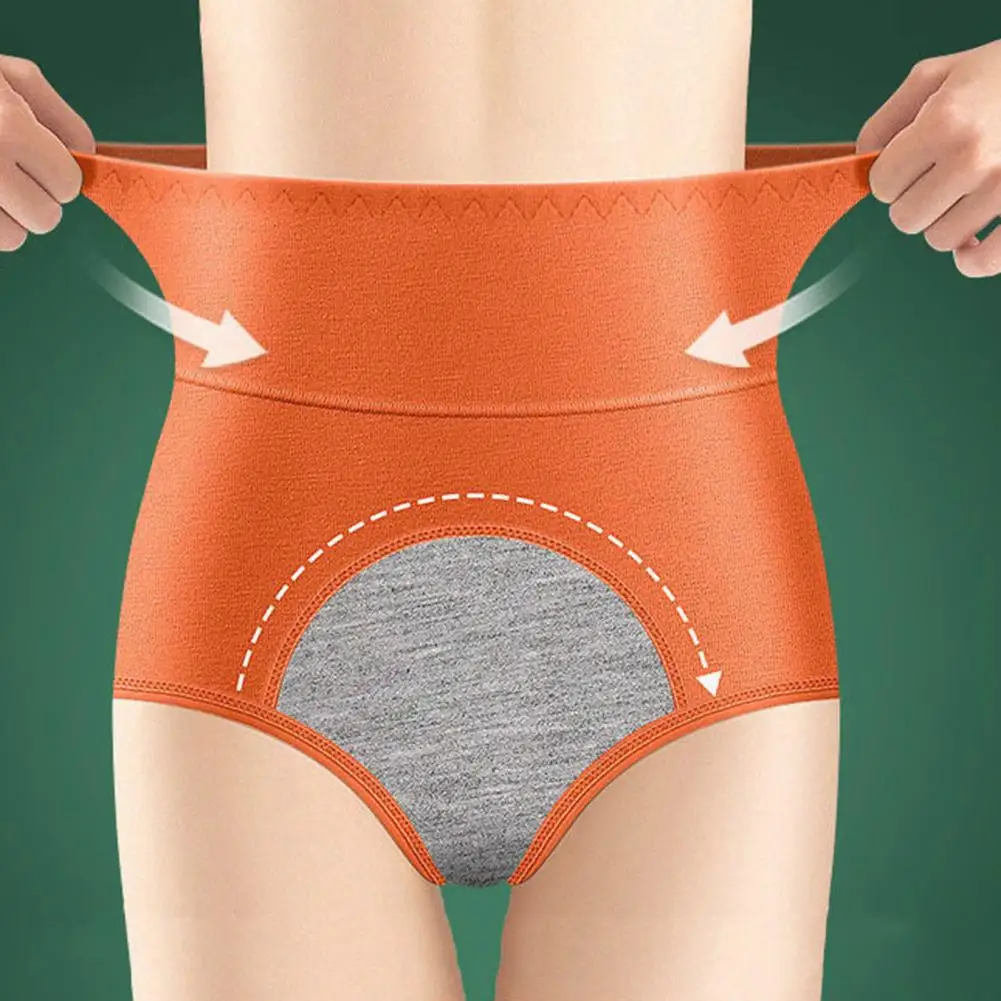 

Popular Menstruation Briefs Heightened Front Crotch Sweat-absorbing Super Soft Physiological Panties for Sleeping