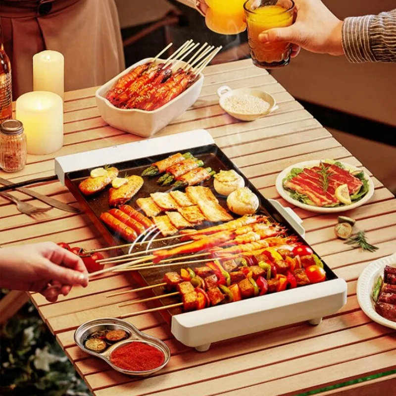Bear 220V Electric Grill 1600W Electric Household Multifunction Grill Pan Non-stick Frying Pan Grill Pan Plancha Cocina 2