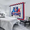 2pcs/set American July 4 Independence Day Window Curtain US Flag Party Labor Day Bedroom Living Room Blackout Polyester Curtains 4