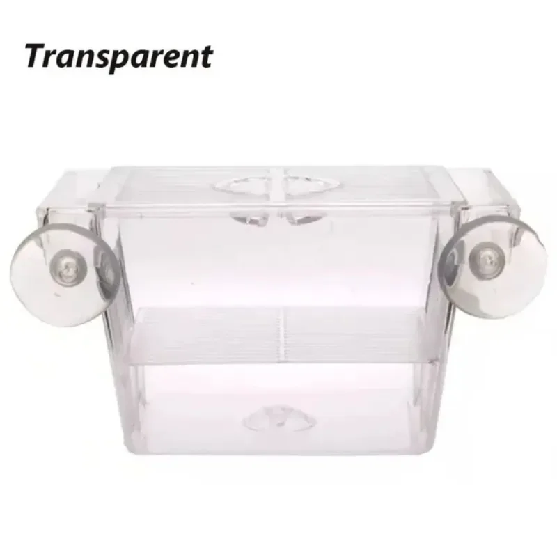 1 Pc Empty Acrylic Fish Tank Breeding Isolation Box Aquarium Transparent Suction Mount Hatchery Incubator Case