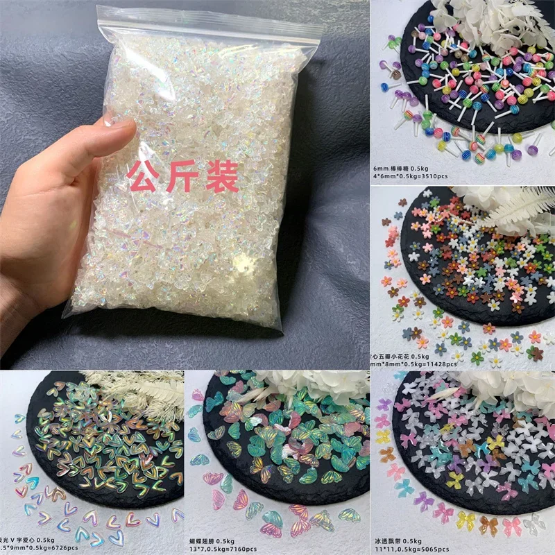 

50pcs/20pcs/10pcs Aurora Seriwes Nail Art Charms 3D Crystal Rhinestones Resin Nail Decorations DIY Kawaii Manicure Accessories