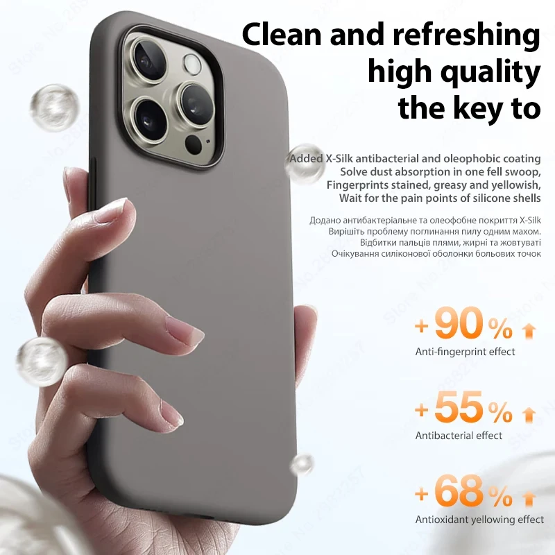 Liquid Silicone Cases for iPhone 15 13 14 12 11 16 Pro Max Shockproof Case for iPhone 16 15 Pro Max Plus Cover Original Official