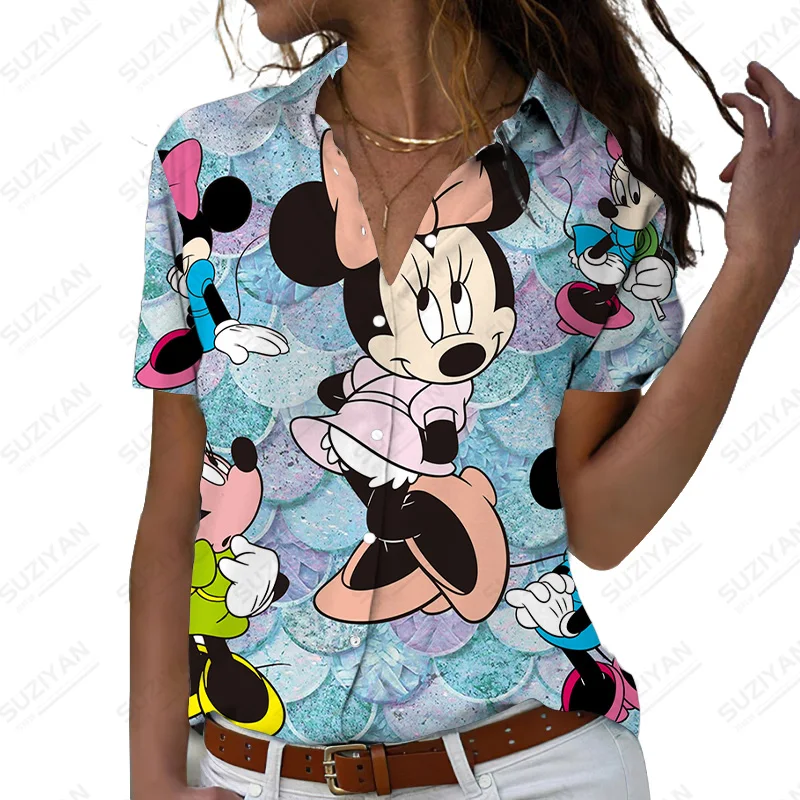 

Printed Women'S Shirt Short Sleeve Temperament Casual Top Casual Streetwear Shirts Tops Women'S Shirts Casual Shirts