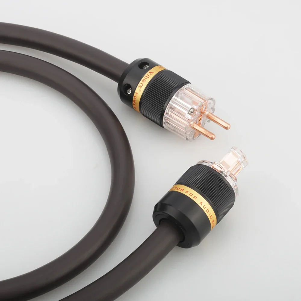 Hi-End Viborg VP1606 Power Cable 6mm Square AC Audio Grade Pure Copper Schuko Plug OFC RISR EU Schuko