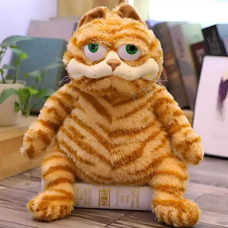 

30cm/11.8in Fat Orange Plush Cat Stuffed Animals Toy,Lifelike YellowTabby Cat Kitty Toy,snuggly Soft Funny Looking Cat Toy For X
