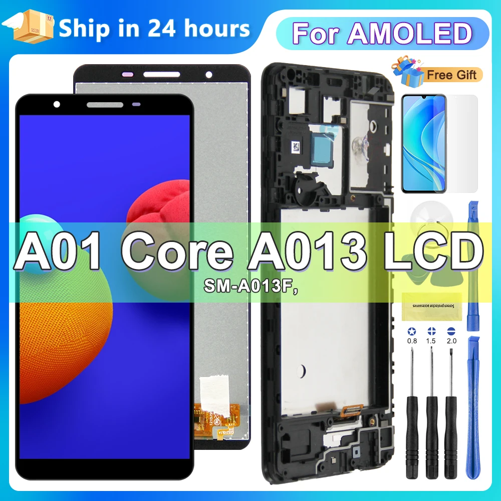5.3'' Screen For A01 Core with Frame, for Samsung A01 Core A013 A013F A013G Lcd Display Digitizer Touch Screen Assembly