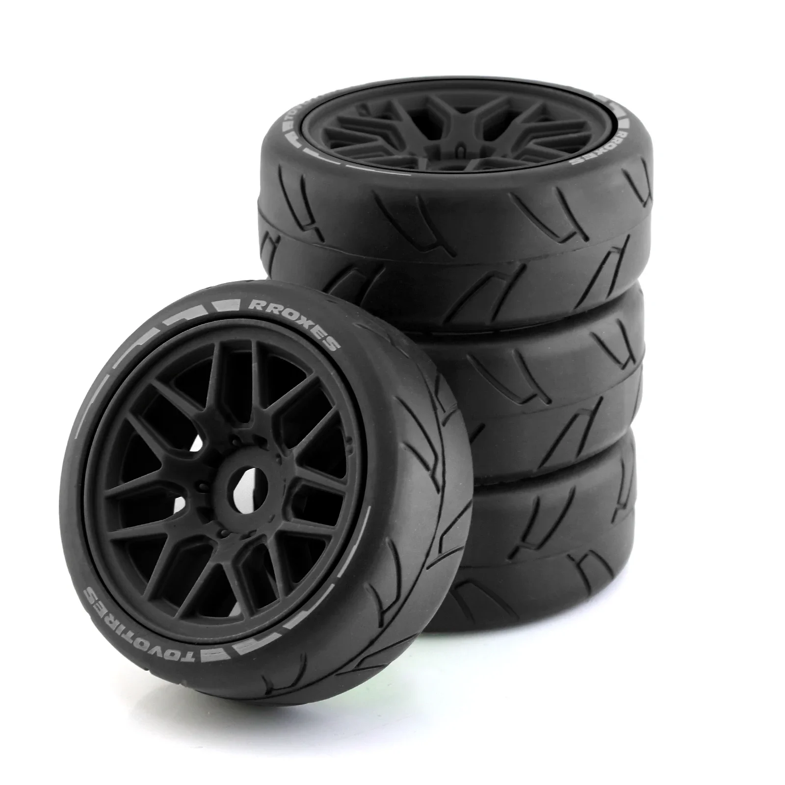 1/10 RC ホイール 4pcs 103mm 1/8 RC Off-Road Buggy Rally Car Tires Wheel 17mm Hex