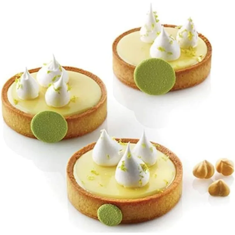 Premium Plastic Perforated Tart and Cake Ring Mold for DIY Baking Egg Tarts Mousse Desserts and Pastry Decorating Essential Tool