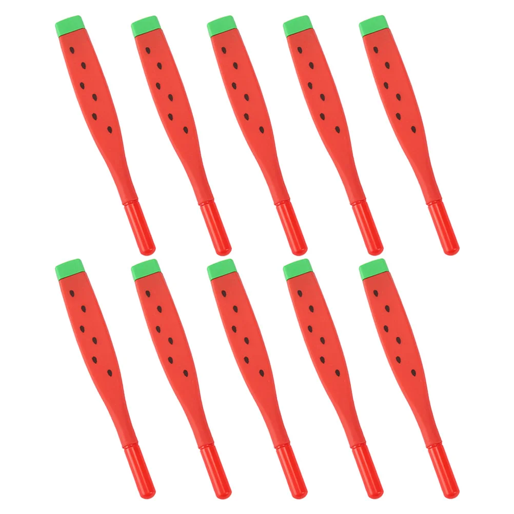 

10 Pcs Watermelon Gel Pen Writing Tool Teachers Pens Cute Prize for Girls Creative Soft Rubber Students Portable Office