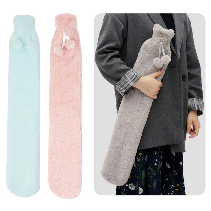 

2L Rubber Hot Water Bottle With Cover Long Stander Bed Warm Waist Back Hot Water Bottle With Super Soft Plush Material Cover