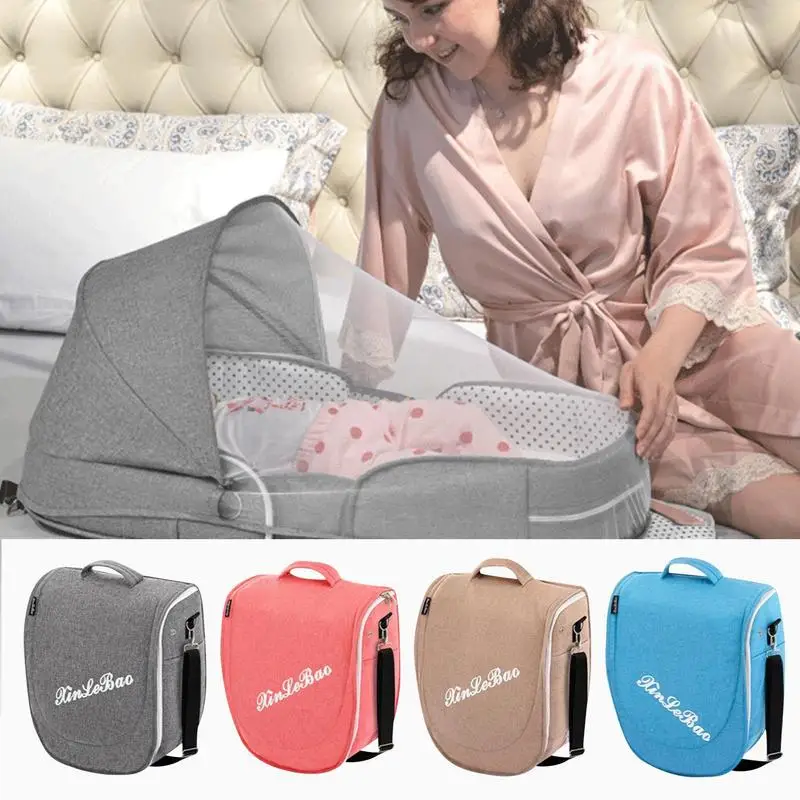 baby-travel-bed-portable-baby-nest-for-boys-girls-foldable-crib-travel-bed-breathable-mesh-nets-and-bedside-sleeper-newborn-bed