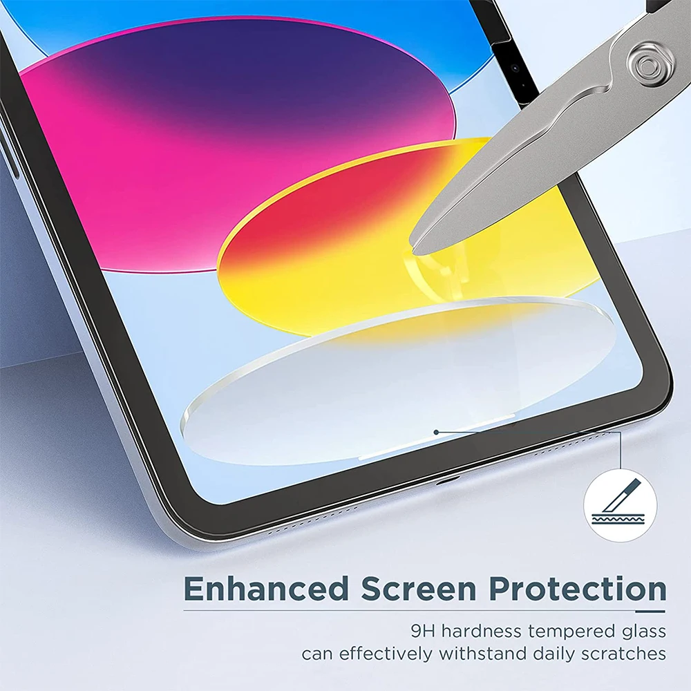 Tempered Glass Screen Protector Film For iPad A16 Pro 13 M5 M4 12.9 10 9 9th 10th Generation Air 11 M2 M3 5 4 Mini 6 7
