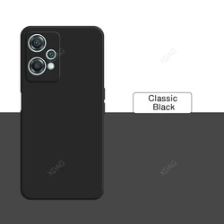 Luxurious Liquid Silicone Square Soft Back Cover for Oneplus Nord CE2 5G - Basic Solid Color (Classic Black)