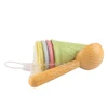 Children Play House Toy Beach Ice Cream Tube Digging Spoon Set Material of wheat straw  Ice Cream Cup Beach Toy 4