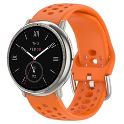 Premium Sport Breathable Silicone Watch Strap - 20mm Bracelet Accessory - Amazfit Bip U (Orange)