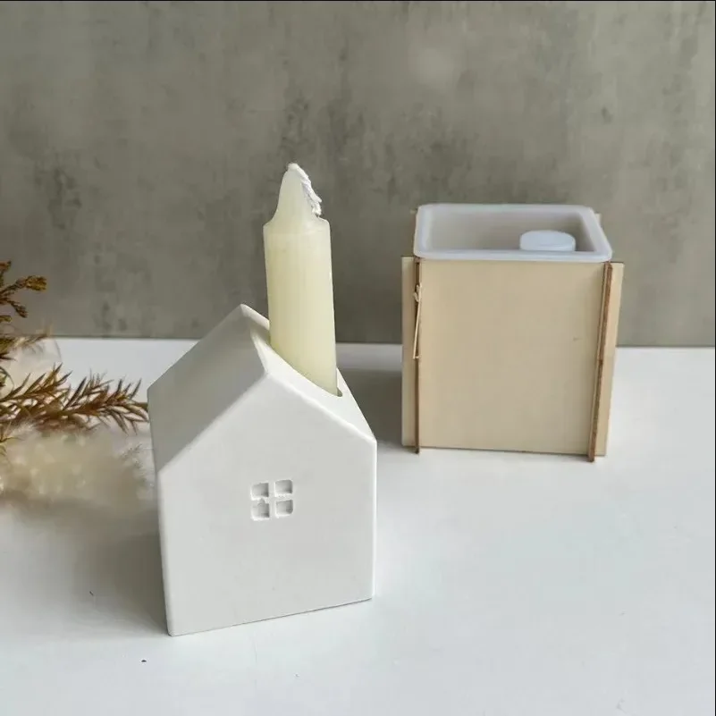 Silicone Mold House Vase Succulents Concrete Flower Pot Plaster Cement