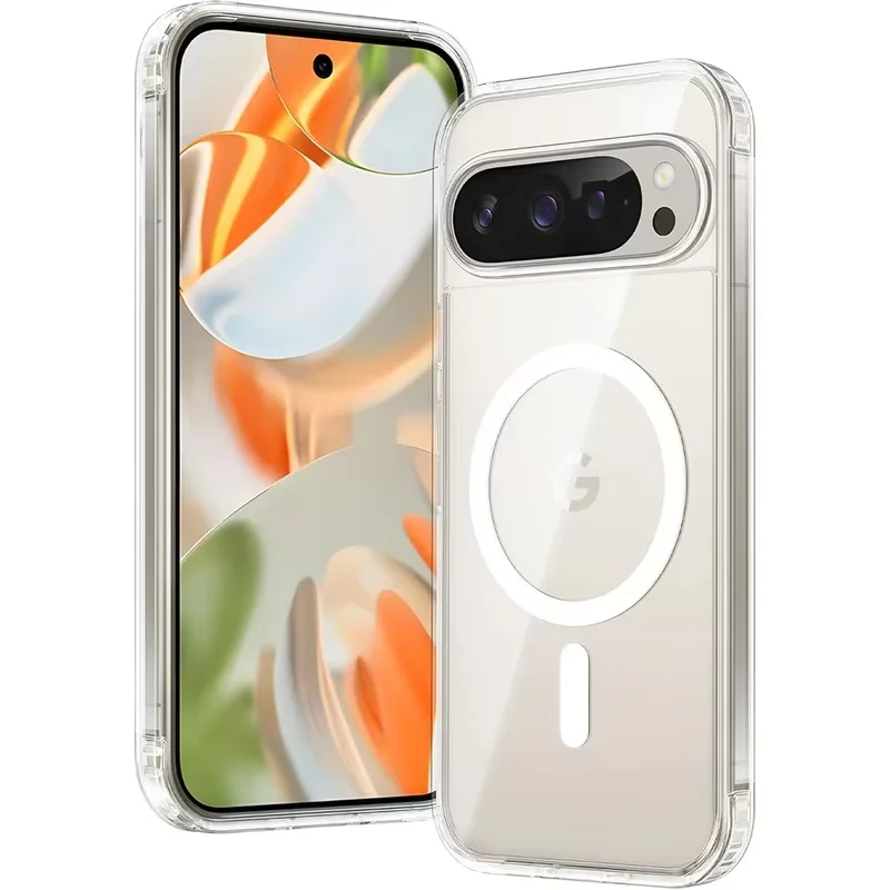 Transparent Magnetic Shockproof Lens Protective Case with MagSafe Technology