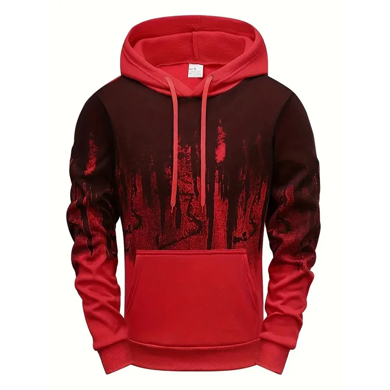 Men Splatter Hoodies Fall Winter Streetwear