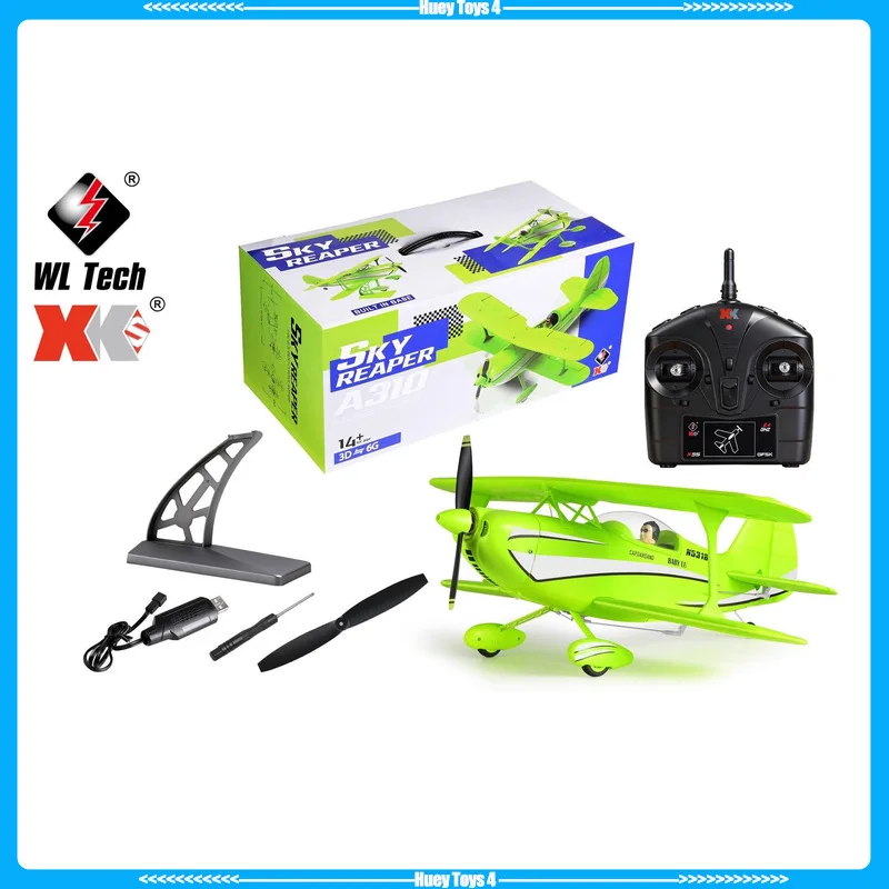 새로운 Wltoys A310 4방향 비행기 3D/6G WWII 비치 D17s 비행기 고시뮬레이션 브러시리스 RC 실감나는 장난감 선물